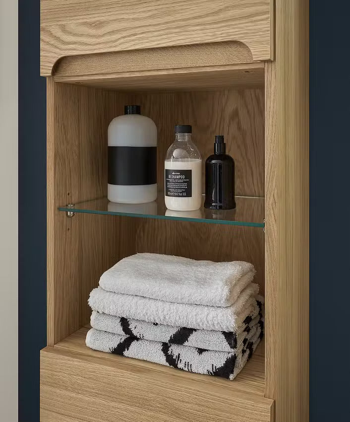Solid Oak Bathroom Storage Cabinet