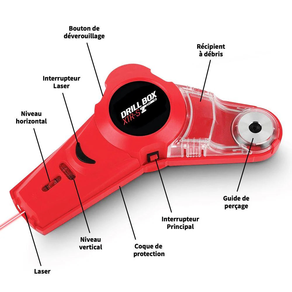 Drilling Guide with Laser Level for Precision Holes