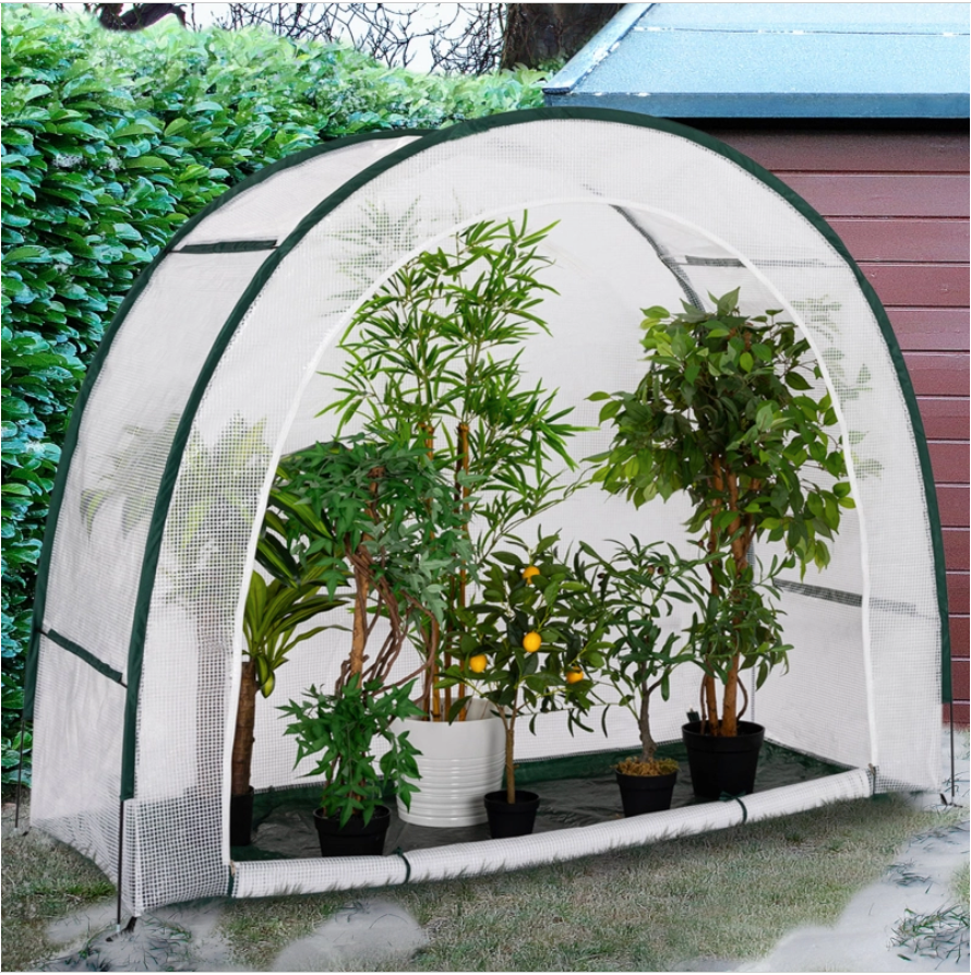 Half Moon Greenhouse 79 x 31 x 67 Inch Plant Cover for Winter Protection