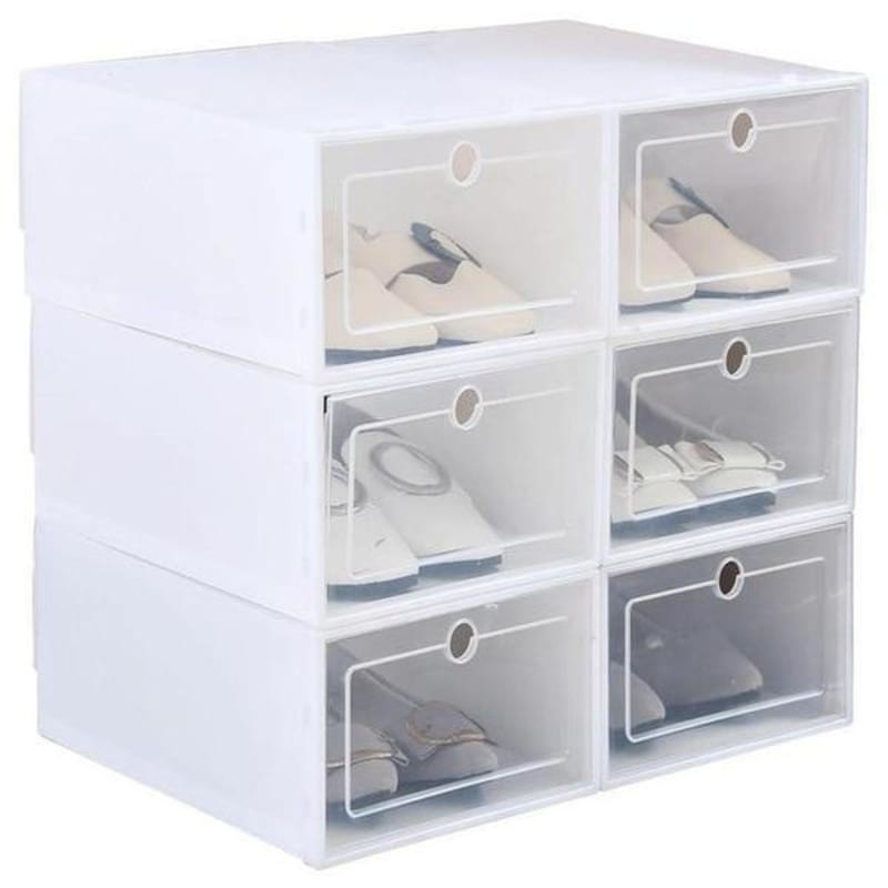 Shoe Storage Boxes Organizer Stackable Clear Plastic Shoe Containers