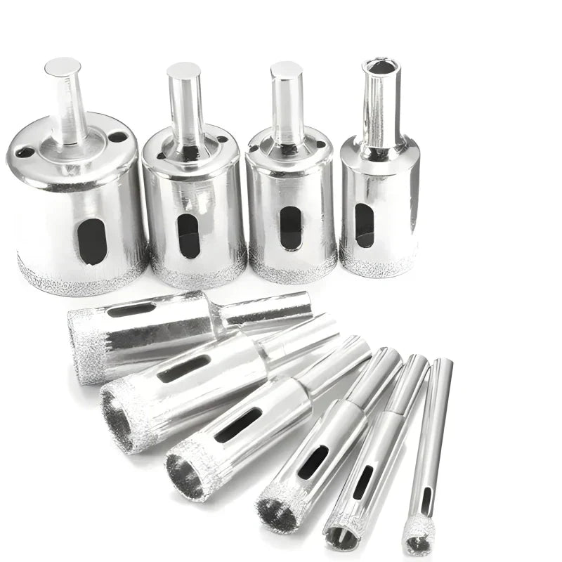 Tile Drill Bit Set 10 Pieces for Ceramic Porcelain Glass