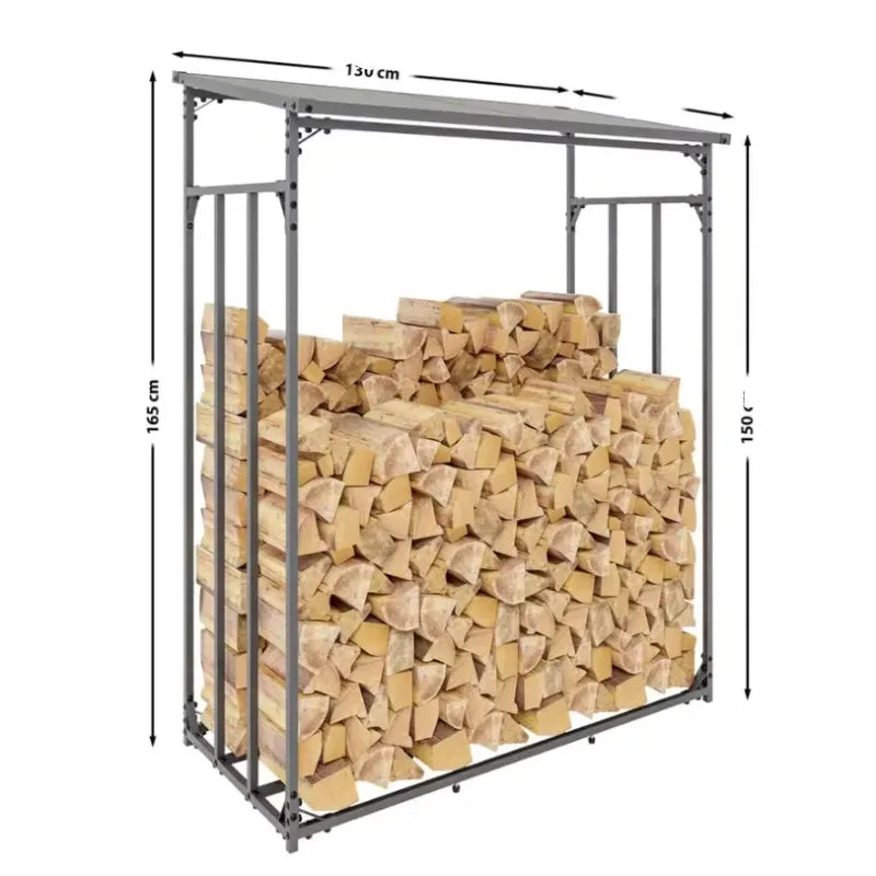 Firewood Rack 51x65 Inch Heavy Duty Wood Log Holder Outdoor Fireplace Storage