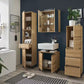 Solid Oak Bathroom Storage Cabinet