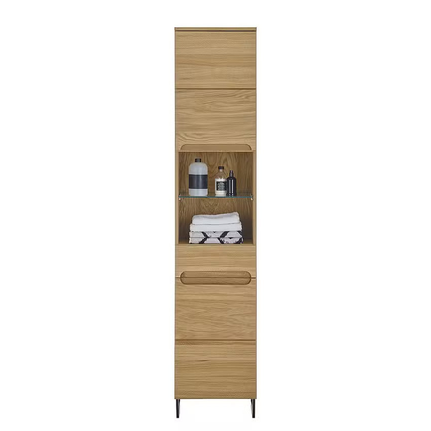 Solid Oak Bathroom Storage Cabinet