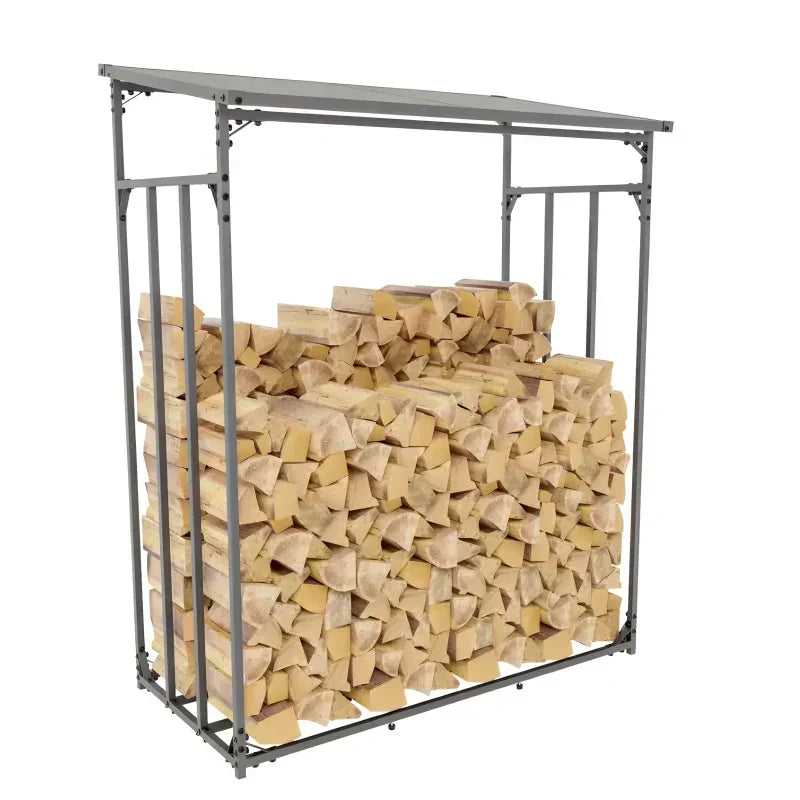 Firewood Rack 51x65 Inch Heavy Duty Wood Log Holder Outdoor Fireplace Storage