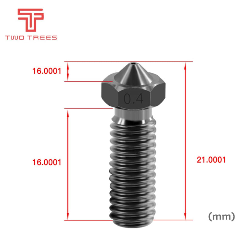 Hardened Steel Volcano Nozzle for 3D Printing High Performance Extruder Tip