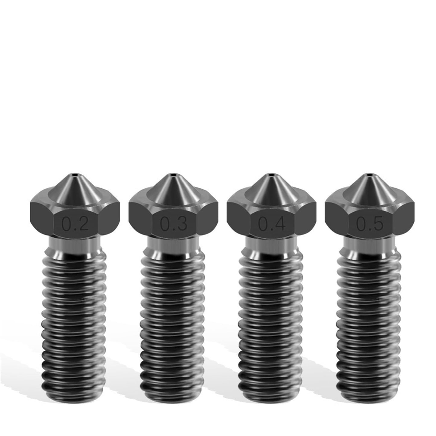 Hardened Steel Volcano Nozzle for 3D Printing High Performance Extruder Tip