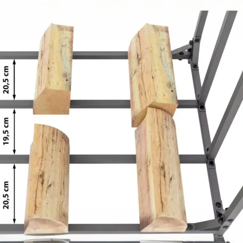 Firewood Rack 51x65 Inch Heavy Duty Wood Log Holder Outdoor Fireplace Storage