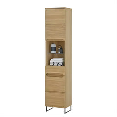 Solid Oak Bathroom Storage Cabinet