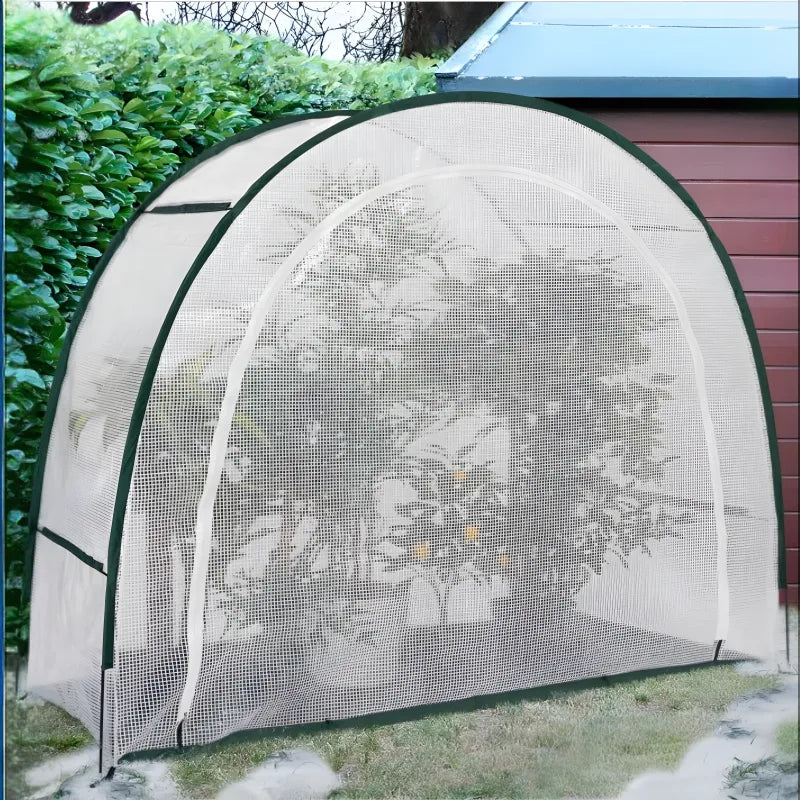 Half Moon Greenhouse 79 x 31 x 67 Inch Plant Cover for Winter Protection