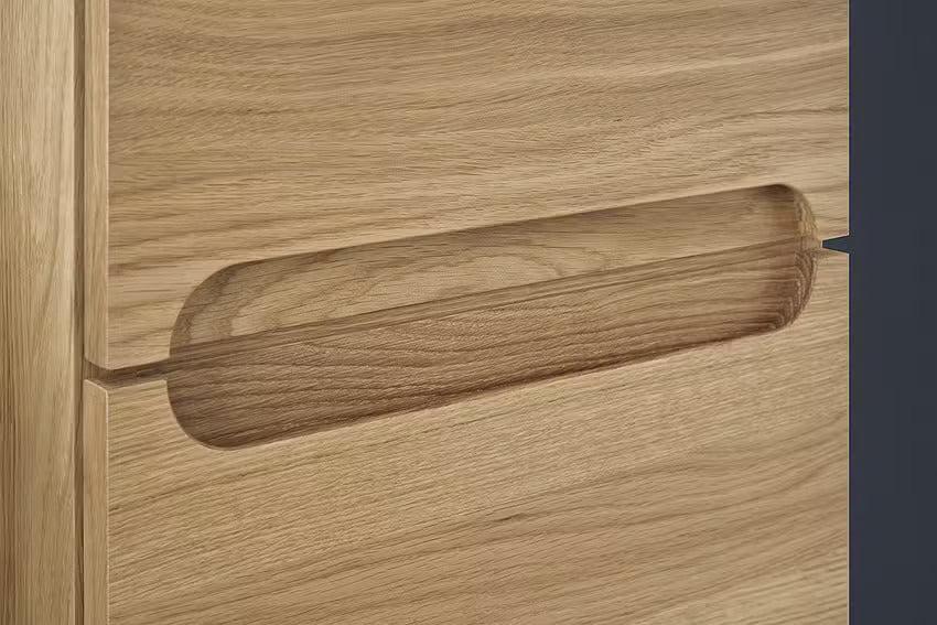 Solid Oak Bathroom Storage Cabinet