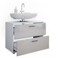 White Glossy Single Sink Vanity Cabinet